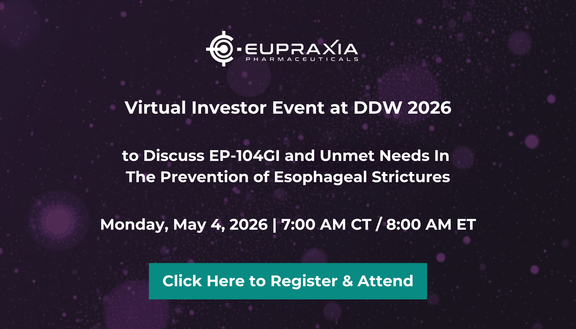 Virtual Investor Event at DDW 2026